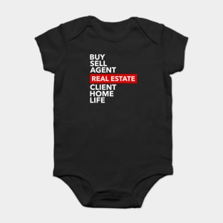 Real Estate Words Baby Bodysuit